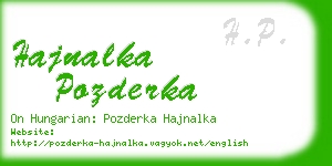 hajnalka pozderka business card